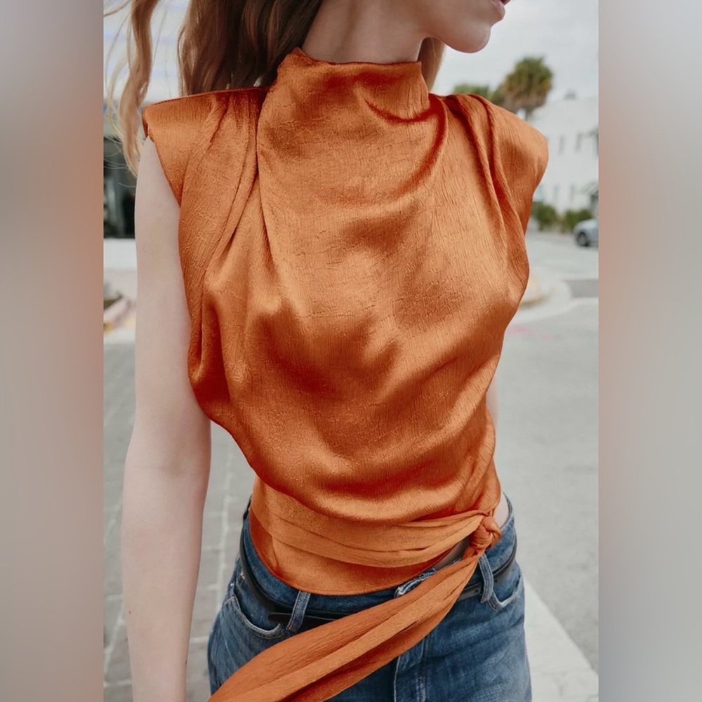 Zara Satin effect top